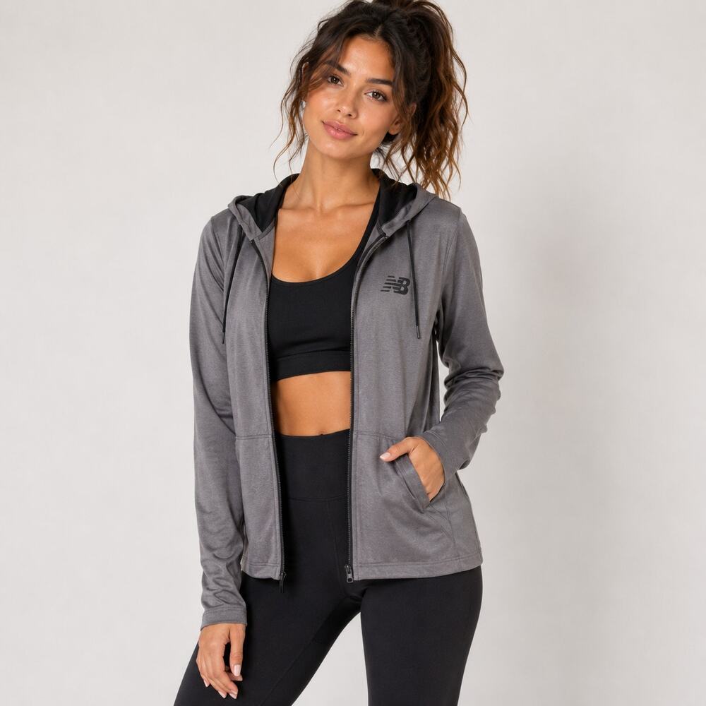 New Balance Softshell Hooded Jacket Women's Size L Running Activewear Gorpcore